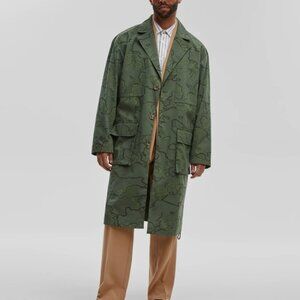 Mode of One Men's Relaxed-Fit Lightweight Coat Wild Ivy Print Size XL